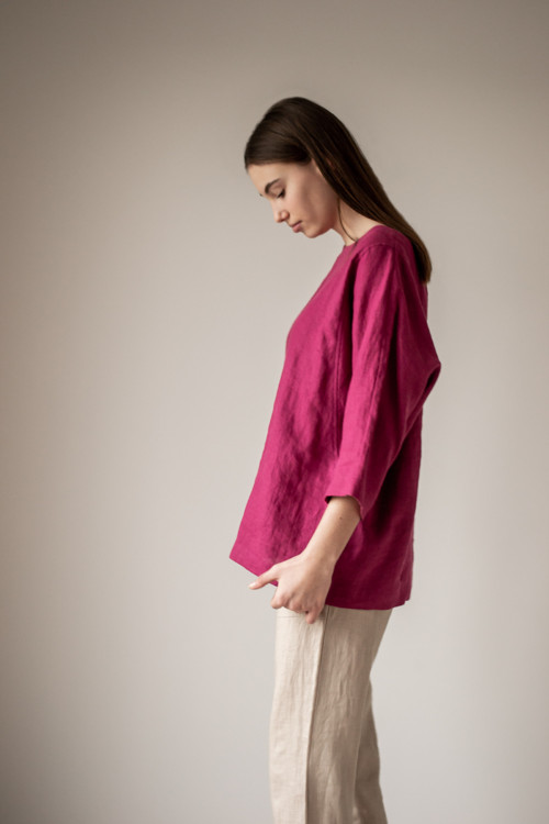 Lněný top Kimono — foto 4