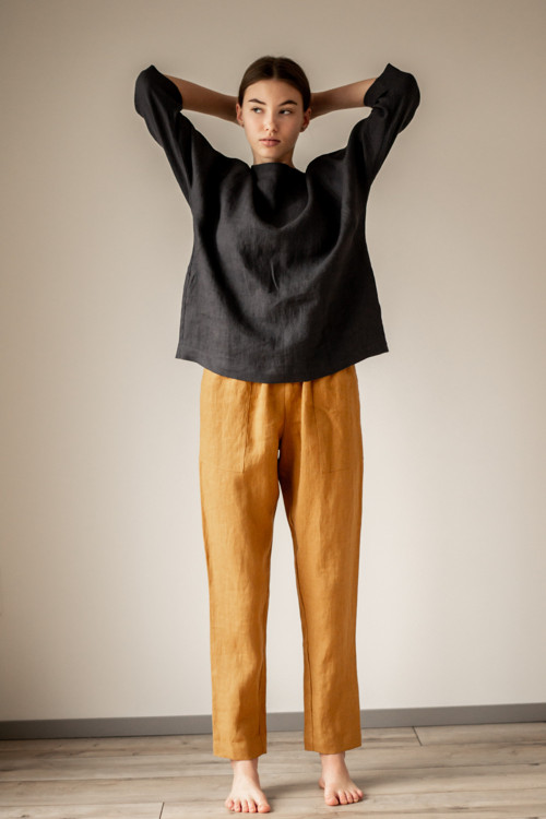 Lněný top Kimono — foto 2