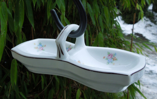 Stará porcelánová značená slánka — foto 2