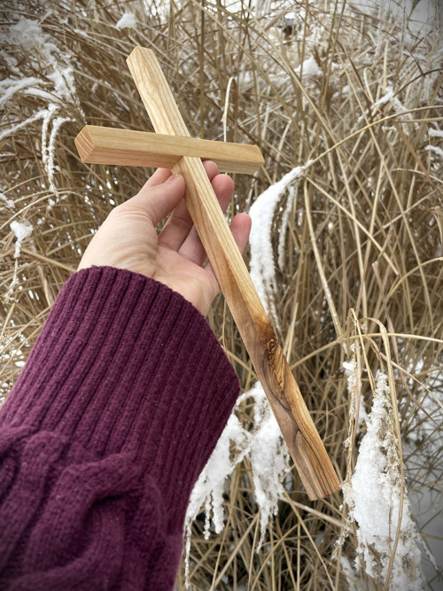 Jasanový kříž 30 cm č.148 — foto 2