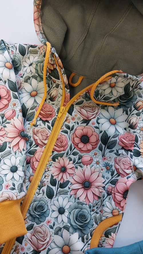 Dětská softshellová bunda Květiny vel. 98 — foto 2