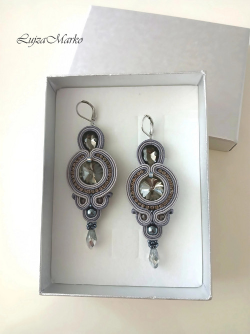 Arianna soutache / sutaš náušnice — foto 4