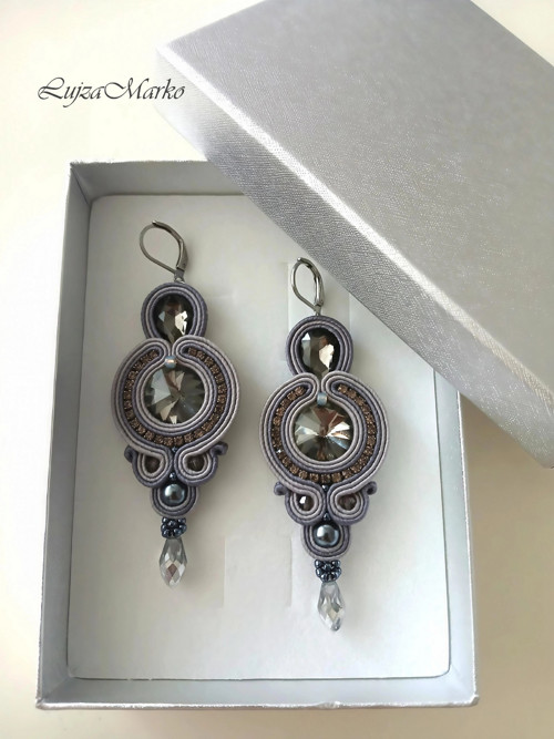 Arianna soutache / sutaš náušnice — foto 3