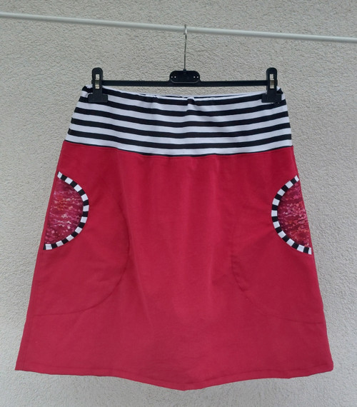 Sukně manšetrová červená — foto 2