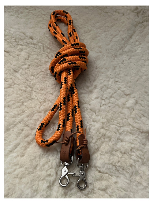 Provazové otěže Orange - Black — foto 3