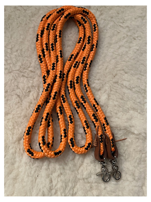 Provazové otěže Orange - Black — foto 5