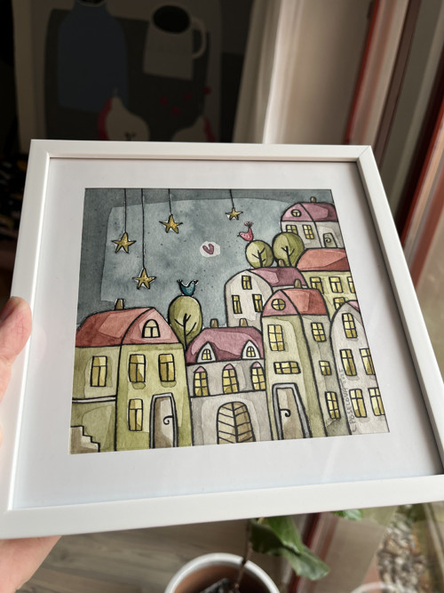 Láska ve městě, akvarel — foto 2