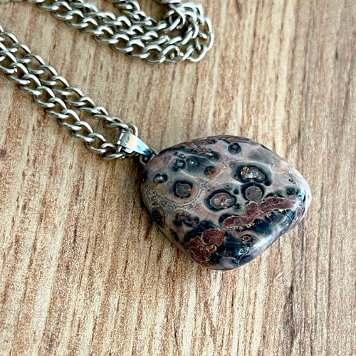 Přívěsek s jaspisem leopardím E063 — foto 4