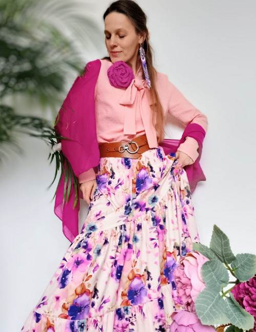 Maxi Elegantní Sukně Kaskádovitá — foto 3