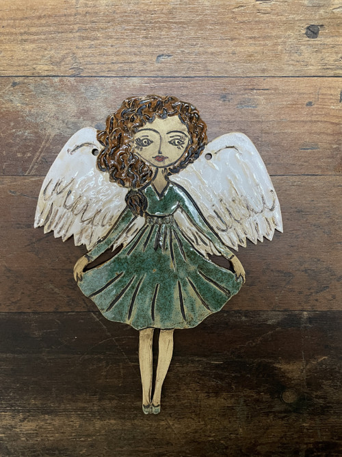 Andělka v zelených šatech - kachle — foto 2