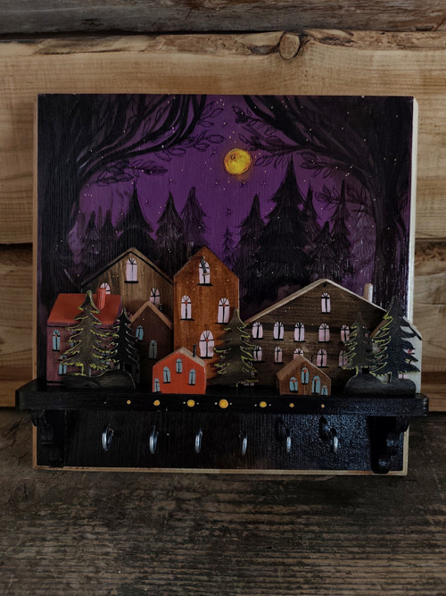 Scary night- věšák na klíče — foto 2