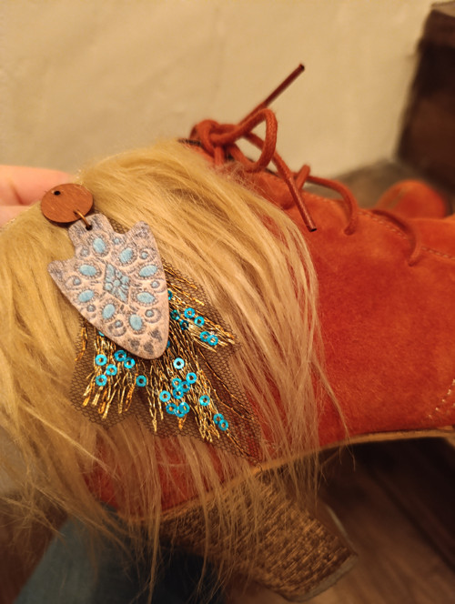Krásné upcyklované kožené boho botky — foto 5