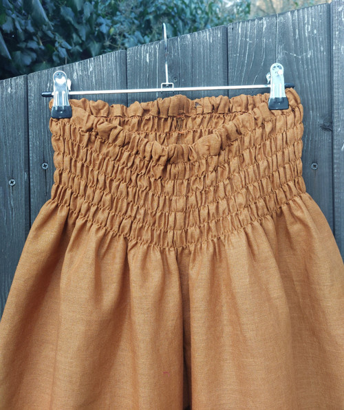 Turecké kalhoty lněné-caramel — foto 4