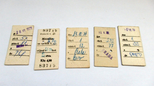 Místenky rok 1971 - 1979 č. 1 — foto 3