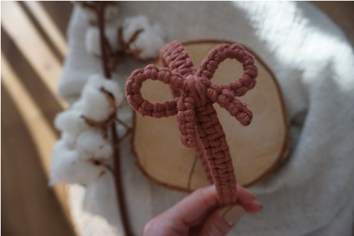 Macrame čelenka - Vínová mašliška — foto 4