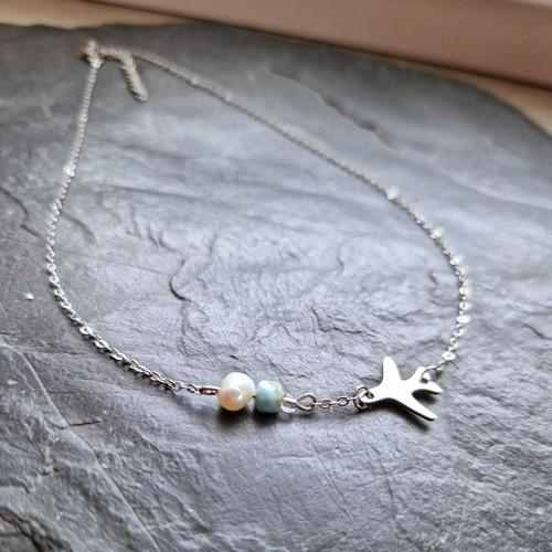Náhrdelník pro šťastný let*larimar*perla — foto 2
