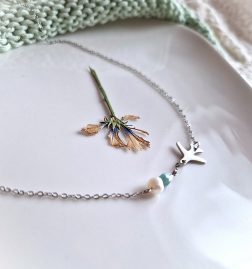 Náhrdelník pro šťastný let*larimar*perla — foto 3