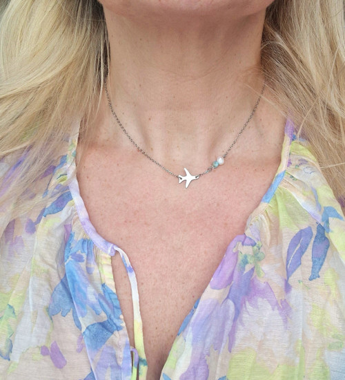 Náhrdelník pro šťastný let*larimar*perla — foto 4