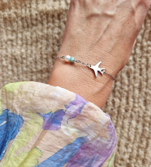 Náhrdelník pro šťastný let*larimar*perla — foto 6