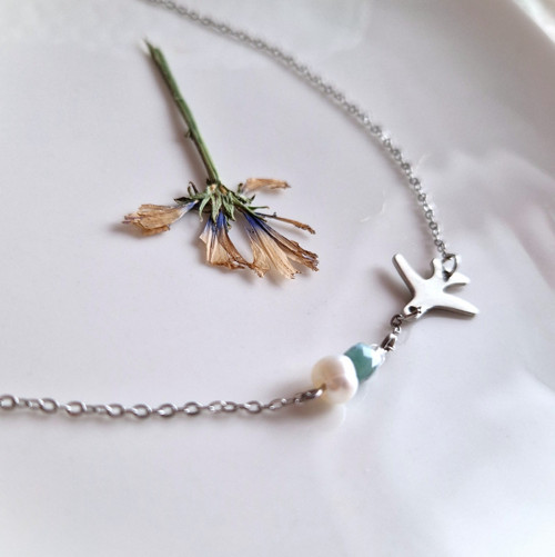 Náramek pro šťastný let*larimar*perla — foto 3