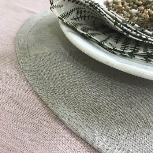 Kulaté lněné prostírání Velikonoce — foto 4