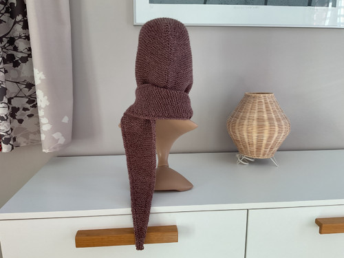 Pletený šátek s kapuci — foto 3