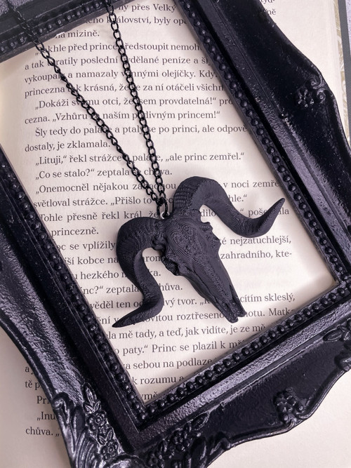 Náhrdelník Baphomet černý — foto 2