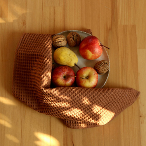 Utěrka z vafloviny - hnědá — foto 2