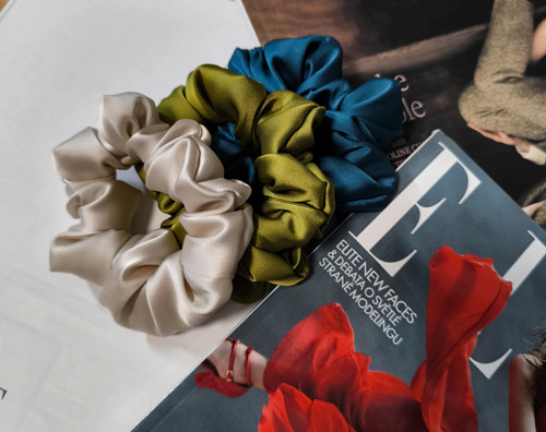 Nature collection hedvábné scrunchies gumičky — foto 4