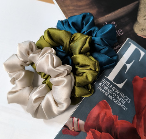 Nature collection hedvábné scrunchies gumičky — foto 5