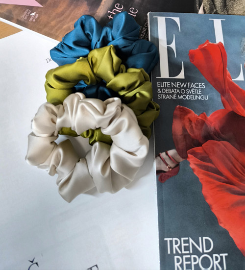 Nature collection hedvábné scrunchies gumičky — foto 6