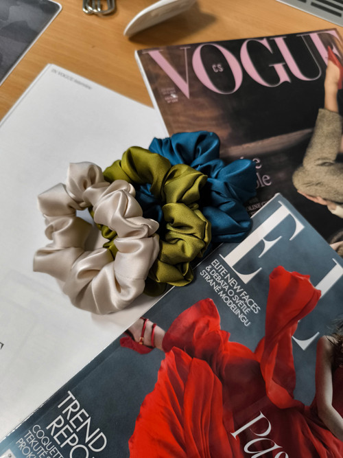 Nature collection hedvábné scrunchies gumičky — foto 2