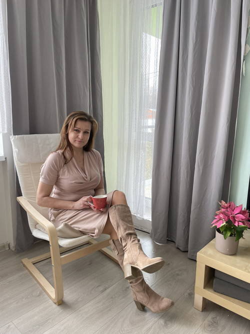 Tepláková sukně Týna - béžová — foto 3