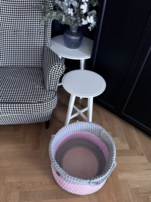 Velký háčkovaný koš s uchy — foto 2