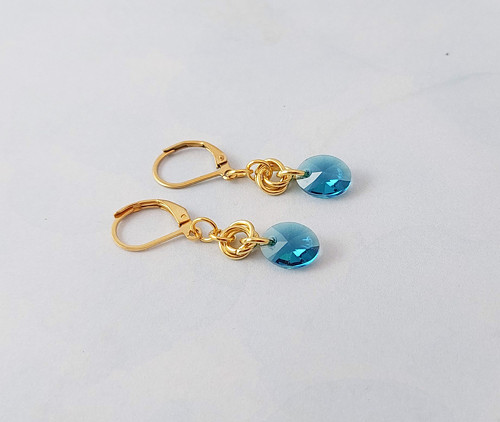 Swarovski oválky v modrozlaté — foto 3