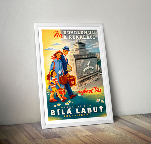 Vintage plakát Obchodní dům Bílá labuť — foto 5
