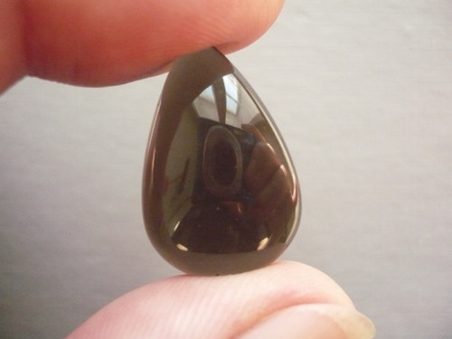 Kabošon - obsidián kouřový 24 mm, č.28f — foto 2
