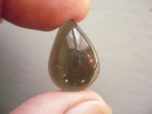 Kabošon - obsidián kouřový 24 mm, č.33f — foto 3