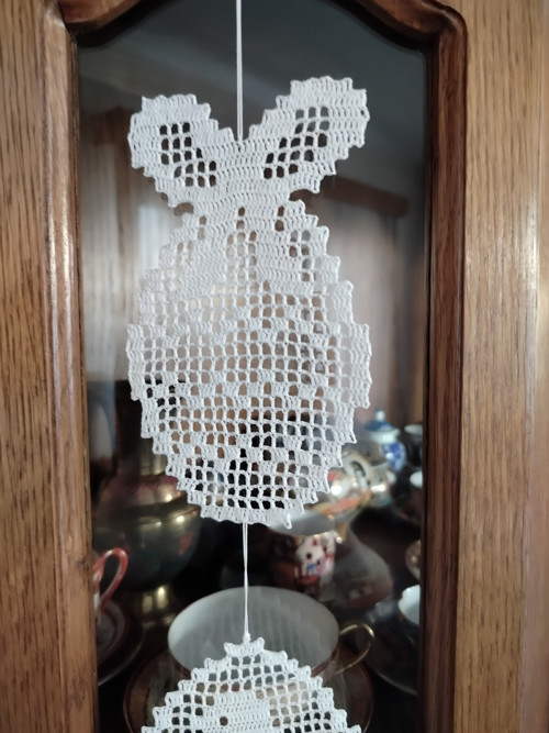 Háčkovaný velikonoční závěs Vajíčka — foto 2