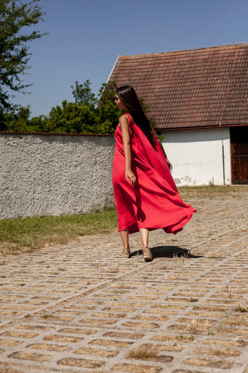 Letní lněné šaty Luna dlouhé — foto 2