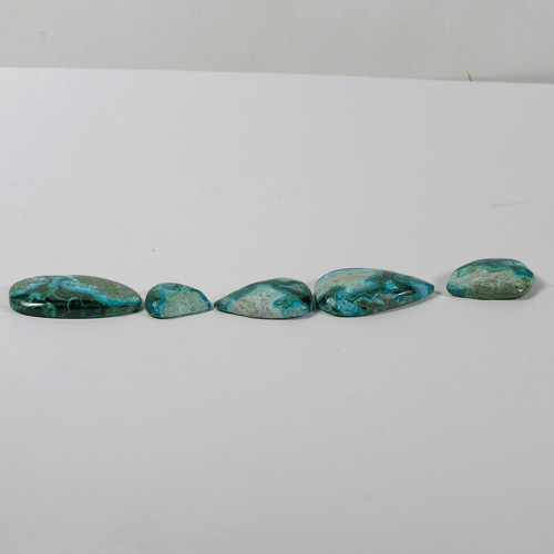 Chrysokol-Malachit, 63,44ct./5ks., 16-31mm — foto 4