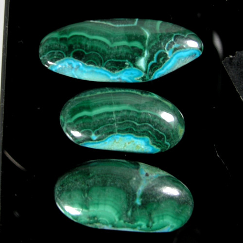 Chrysokol-Malachit, 82,91ct./3ks., 27-36 mm — foto 5