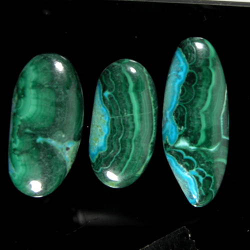 Chrysokol-Malachit, 82,91ct./3ks., 27-36 mm — foto 4