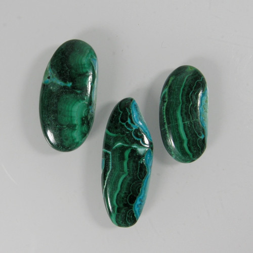 Chrysokol-Malachit, 82,91ct./3ks., 27-36 mm — foto 2