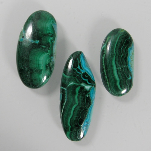 Chrysokol-Malachit, 82,91ct./3ks., 27-36 mm — foto 3
