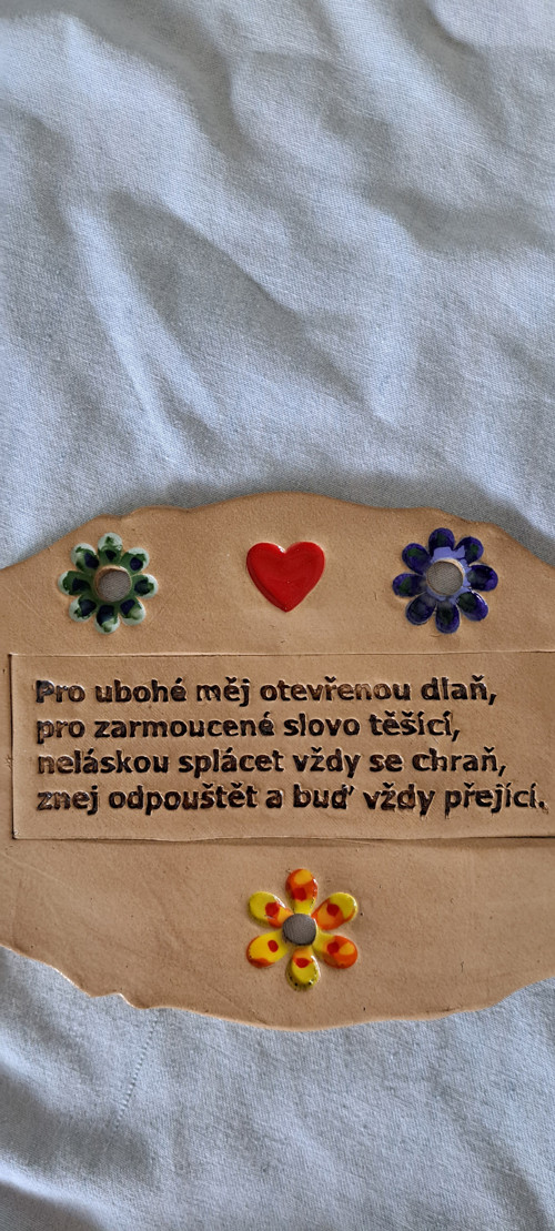 Cedule "Pro ubohé měj otevřenou dlaň" — foto 2