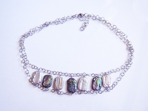 Grunge perly - korálkový choker — foto 3
