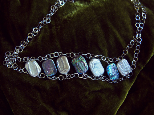 Grunge perly - korálkový choker — foto 6