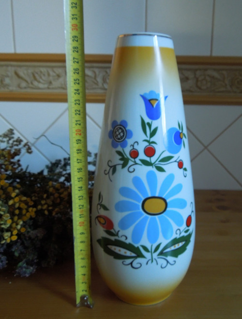 Velká stará porcelánová váza — foto 6