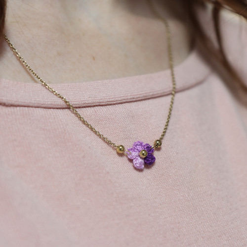 Náhrdelník květ Amethystu — foto 3